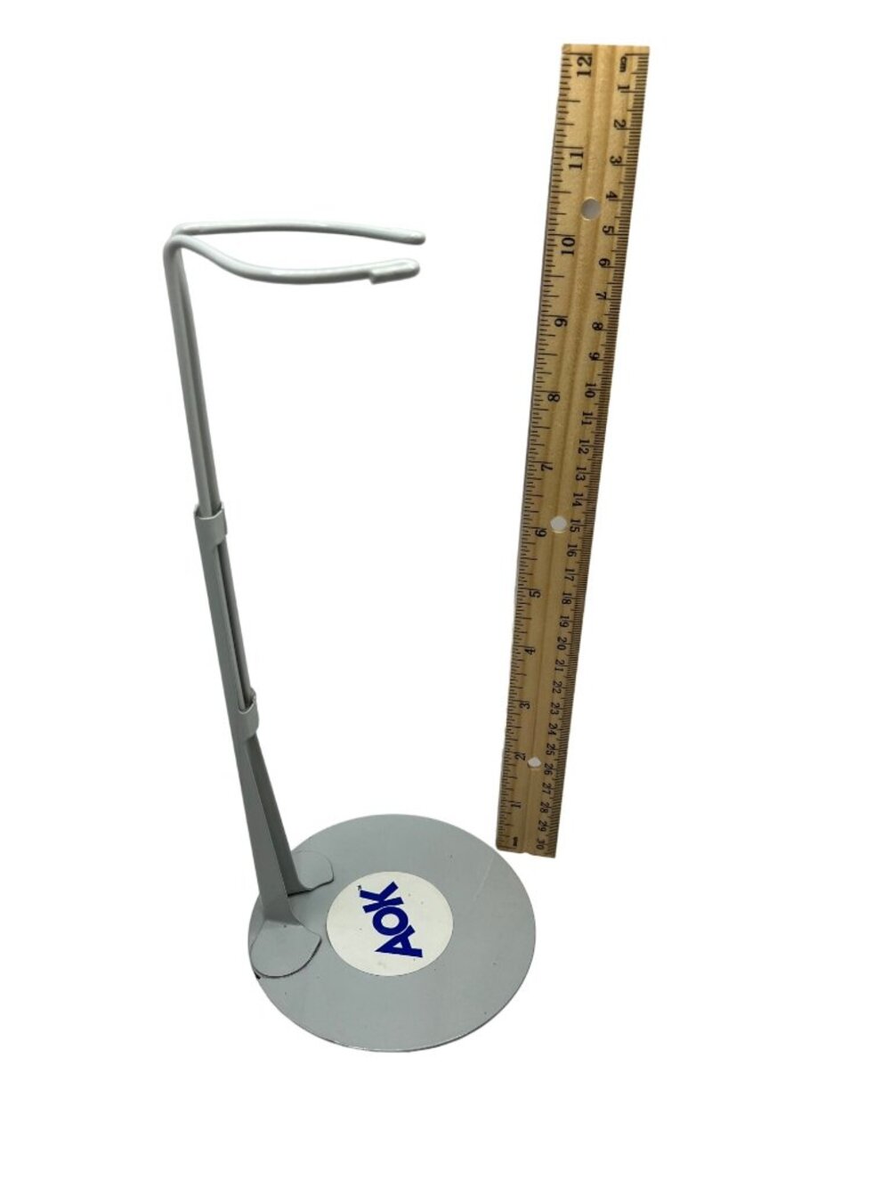AOK Adjustable Grey Metal Doll Stand 16e
